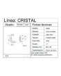 Clip vidrio-vidrio a 90° negro mate K-508N Axcent