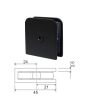 Clip cuadrado para cristal fijo negro K-518 Axcent