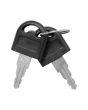 Cerradura ovalada para puerta de vidrio cromo J102 Axcent