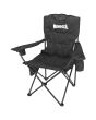 Silla plegable de campismo con portavaso negra MCS001 Mendoza