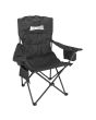 Silla plegable de campismo con portavaso negra MCS001 Mendoza
