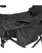 Silla plegable de campismo con portavaso negra MCS001 Mendoza