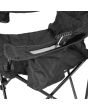 Silla plegable de campismo con portavaso negra MCS001 Mendoza