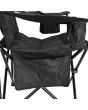 Silla plegable de campismo con portavaso negra MCS001 Mendoza