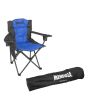 Silla plegable de campismo con portavasos azul / negro MCS002 Mendoza