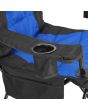 Silla plegable de campismo con portavasos azul / negro MCS002 Mendoza