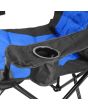 Silla plegable de campismo con portavasos azul / negro MCS002 Mendoza