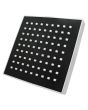 Regadera cuadrada 15 cm cromo / negro IML