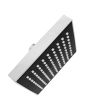 Regadera cuadrada 15 cm cromo / negro IML