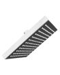 Regadera cuadrada 20 cm cromo / negro IML