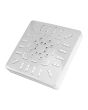 Regadera cuadrada 10 cm cromo / blanco 10-BC IML