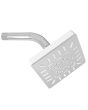 Regadera cuadrada 10 cm cromo / blanco 10-BC IML