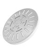 Regadera redonda 10 cm cromo / blanco 10-BR IML