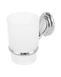 Vaso de cristal para cepillo de dientes con soporte cromado SP-60060 Solvex