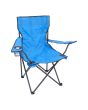 Silla plegable de campismo con portavaso azul MC-039 Mendoza