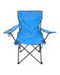 Silla plegable de campismo con portavaso azul MC-039 Mendoza