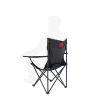 Silla plegable de campismo con portavaso negra MC-038 Mendoza
