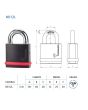Candado de alta Seguridad serie NE grado 5 NE12L Mul-T-Lock
