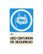 Señalamiento "Uso de cinturón de seguridad" 30 x 45 cm