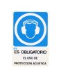Señalamiento "Uso obligatorio de protección acústica" 30 x 45 cm