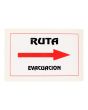 Señalamiento "Ruta de evacuación a la derecha" 30 x 45 cm