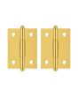 Bisagra rectangular 2" x 1.4" latón brillante 1522 Veker