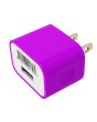 Cargador USB de pared 1A color morado