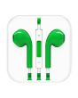 Audífonos alámbricos Verde In-Ear con micrófono y control integrado