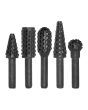 Limas rotativas negras para madera 5 piezas MW-332 ONG NAMO