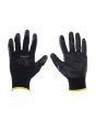 Guante de nylon negro con nitrilo sólido 811-8 JAVASAFETY