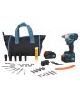 Atornillador de impacto inalámbrico 21 V con accesorios GJ759