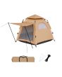 Casa de campaña plegable Hexagonal Café para 3-4 personas HW144-WH