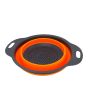 Colador plegable de silicón con asas Naranja