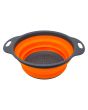 Colador plegable de silicón con asas Naranja
