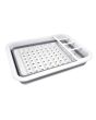 Escurridor plegable para trastes con portautensilios