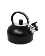 Tetera de acero inoxidable color negro de 1.5 litros