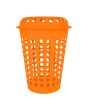Cesto para ropa plástico con tapa naranja