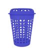 Cesto para ropa plástico con tapa azul
