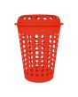 Cesto para ropa plástico con tapa rojo