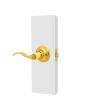Cerradura de manija curva para baño latón brillante PF0069 Top Forge