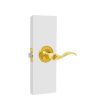Cerradura de manija curva para baño latón brillante PF0069 Top Forge