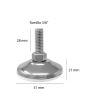 Nivelador con base y tornillo 3/8" AMI-50 Rodami