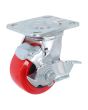 Rodaja de poliuretano 4" x 2" placa giratoria con freno Y-1054-100 Weston