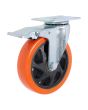 Rodaja placa giratoria con freno 5" X 1" 16636 Rodamil
