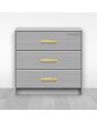 Jaladera de Aluminio 96 mm latón satinado 791-1588 Herrasa