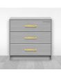 Jaladera de Aluminio 128 mm latón satinado 791-1589 Herrasa