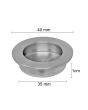 Jaladera de embutir Target acero inoxidable 40 mm 3732 Ashico