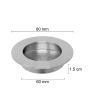 Jaladera de embutir Target acero inoxidable 80 mm 3740 Ashico