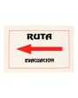 Señalamiento "Ruta de evacuación a la izquierda" 30 x 45 cm