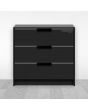 Jaladera tipo "L" aluminio negro 128 mm 792-0219 Herrasa